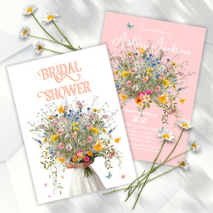 Bride's enorme Wildflower boeket Vrijgezellenfeest Kartonnen Onderzetters