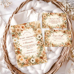 Tijdloze herfst boho baby shower servet