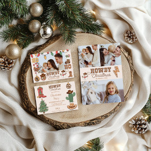 Rustieke Westerne kerst Kaart