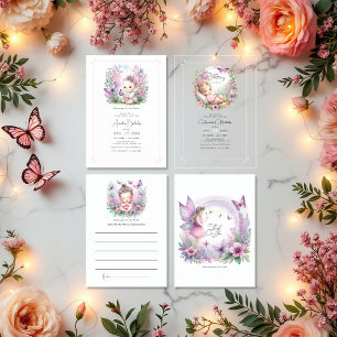 Fairy Butterfly Garden Flutter Love Baby shower Acryl Uitnodigingen