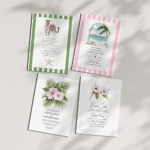 Coastal Chic Beach Club Verjaardagsfeestje Kaart