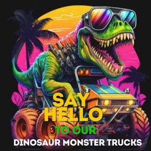 Dino Jurassic Oerwoud kinderen Verjaardagsblauw Spandoek