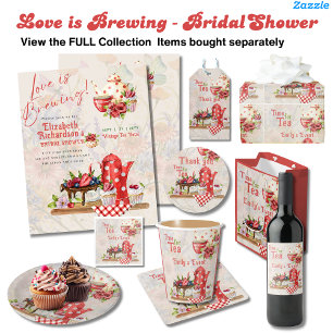 Liefde Brouwen Retro  Vrijgezellenfeest Tea Party Flyer