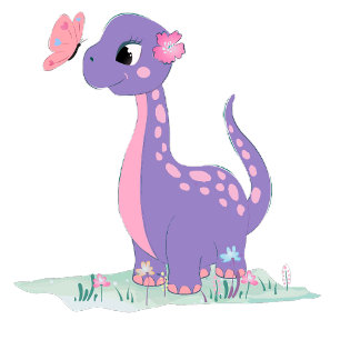 Cute Dinosaur met roze pony Baby Girl Shower Inv Kaart