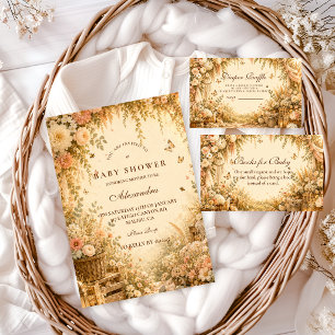 Elegante Bloemige Boho Baby Shower Kaart