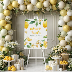 Persoonlijke citroen citrus baby shower uitnodigin kaart