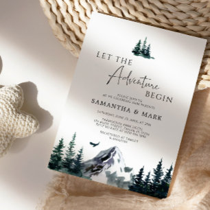 Budget The Adventure Begin Baby shower Invitation
