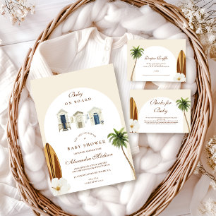 Baby aan boord Beach Baby shower Note voor Baby Informatiekaartje