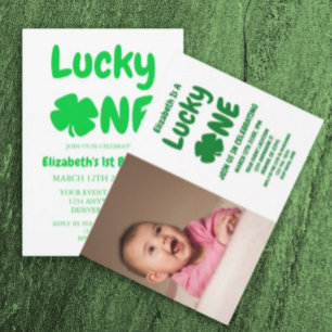 Lucky One St Patrick's Day 1st Birthday Kaart