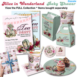  Alice in Wonderland Tea Party Custom Party Kaart