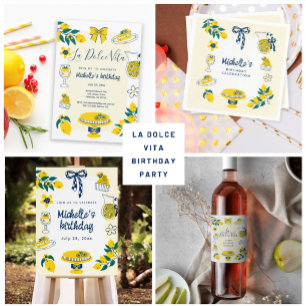 Main Squeeze Citrus Gele Citroen Verjaardagsfeest Acryl Uitnodigingen