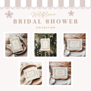 Blue Cornflower Wildflower Vrijgezellenfeest Folie Uitnodiging