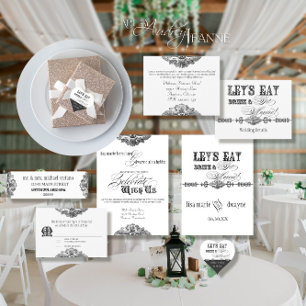 Eet, Drink n Trouwen Formal Wedding Details Kaart