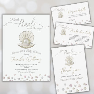 Little Pearl Seashell Onder het Zee Baby shower Cadeaupapier