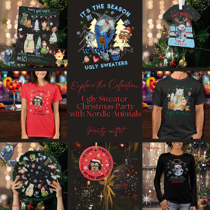 Lelijke Trui mooie Uil Rood T-Shirt