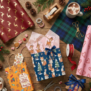 Warm Winter Citrus en Specerijen Kerstmis Cadeaupapier