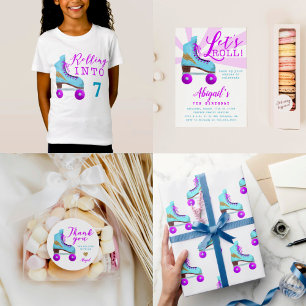  goudroller Skating Birthday Foto Kaart