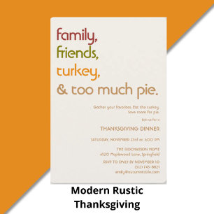 Friends Food Turkey and Wine   Moderne Thanksgivin Kartonnen Onderzetters