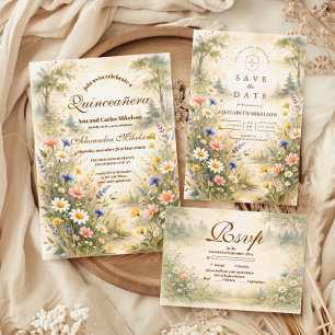 Romantische Tuin Quinceañera Bloesem Servet