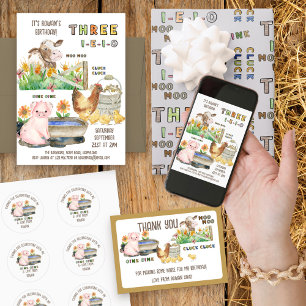 Bedankt voor het komen Koe Moo Moo Boerderij Theme Bedankzakje