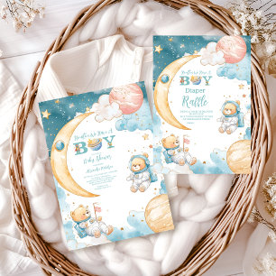 Teddy Bear Houston: We Have A Boy Books voor Baby Informatiekaartje