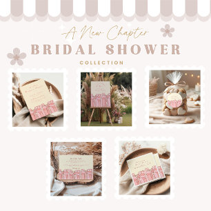 Een nieuw hoofdstuk begint Coquette boog vrijgezel Bedankkaart