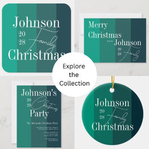 Vrolijke Kerstmis Typografie Non-Foto Feestdagenkaart