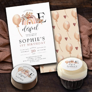 EEN prachtig Rainbow Girl's Verjaardagsfeest Papieren Bordje