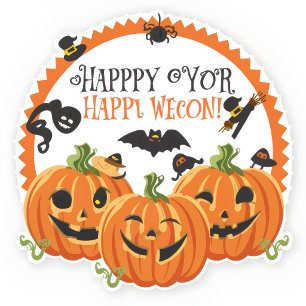 Fijne Halloween Griezelseizoen Viering Ontwerp Reisbeker