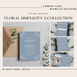 True Simplicity 6 Camo Bloemen Huwelijksuitnodigin Kaart