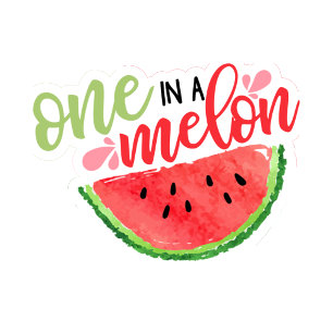 Eén in een Melon Watermelon Foto-uitnodiging - roo Kaart