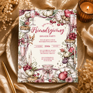 Romantische Coquette Friendsgiving-diner Servet