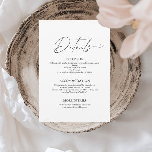 Minimalistisch zwart-wit bruisend huwelijk menu
