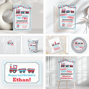 Chugga Chugga Trein Party Dank u kaart