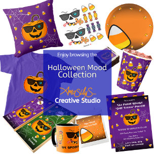 Funny Spooky Pumpkin iconic winkS Party Kaart