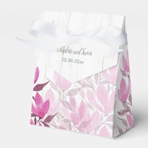 Rustige Chic Hot Pink Waterverf Flowers All In One Uitnodiging