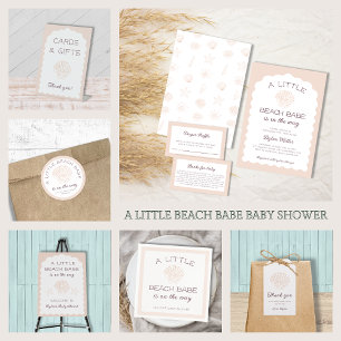 Strand Babe Seashell Zomer Meisje Baby shower Servet