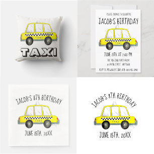 New York City NYC Yellow Checkered Taxi Cab Car Kaart