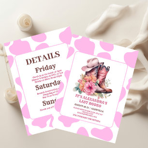 Cowgirl Western Laatste Rodeo vrijgezellenfeest T-shirt