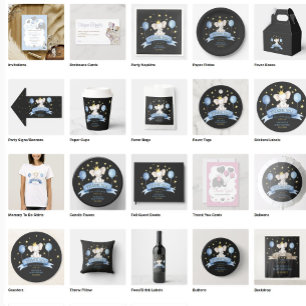 Blanco Cutest Elephant Heart Ballon Diaper Raffels Informatiekaartje