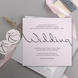 Minimale Typografische Fun, maar formele bruiloft Kaart