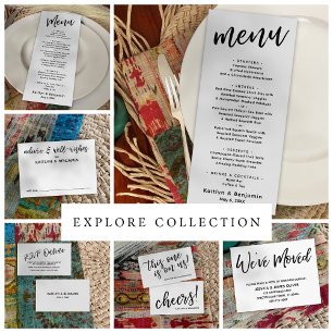 "We hebben bewogen" Modern Handschrift Typografie  Kaart