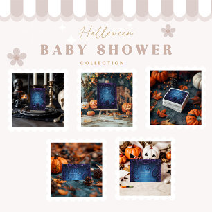 Paarse Gothic Fantasy Halloween Diapper Raffle Informatiekaartje