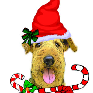 Airedale Terrier-kerstcadeaus Feestdagen Kaart