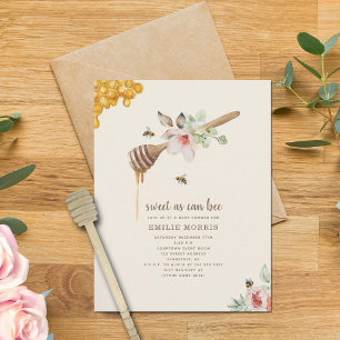 Zoet dat kan worden Honeycomb Floral Baby shower Kaart
