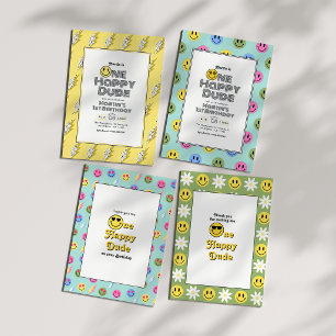 "One Happy Dude" Retro Smile Verjaardag Kaart