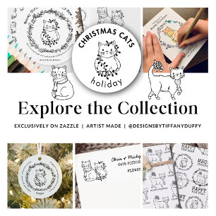 Meowy kerstkleur Uw eigen kat in licht Feestdagenkaart