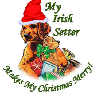 Irish Setter kerstcadeautjes Feestdagen Kaart