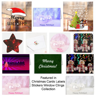 Cute Kawaii Gezicht Kerstboom Scene, ZSG Feestdagen Kaart
