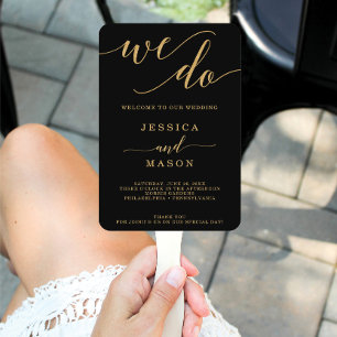 Elegant Minimal Gold Wedding Welcome Inv Kaart
